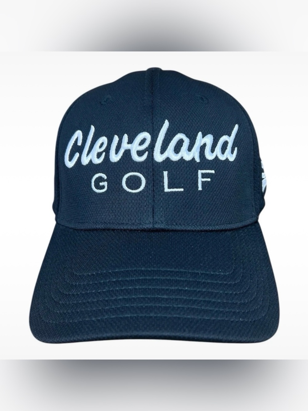 Cleveland Golf Fitted Hat Black Sz M-L Embroidered Srixon Outdoor Vent Holes